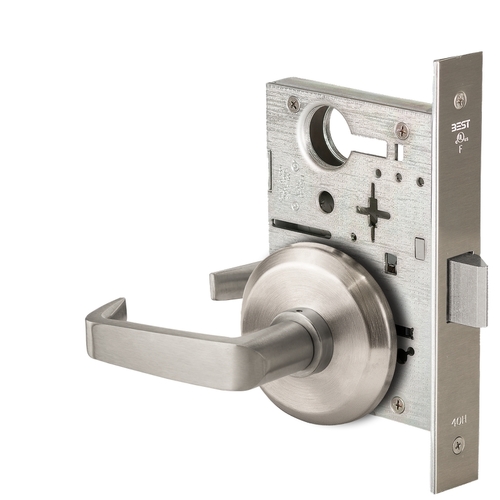 Mortise Lock Satin Nickel Plated Clear Coated