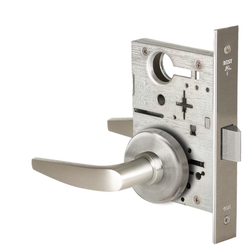 Mortise Lock Satin Nickel Plated Clear Coated