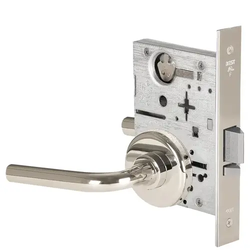 Mortise Lock Bright Nickel Plated Clear Coated