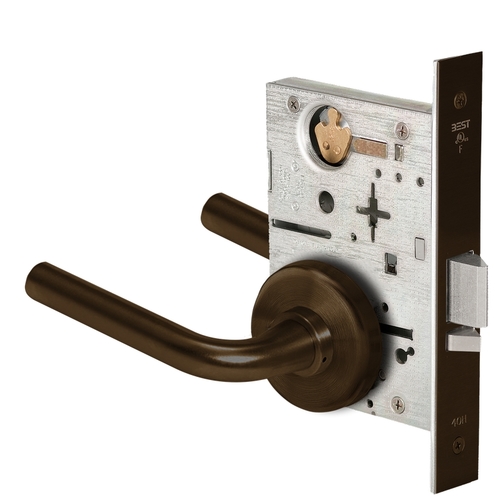 Mortise Lock Satin Bronze Blackened Satin Relieved Clear Coated