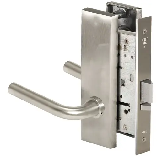 Mortise Lock Satin Nickel Plated Clear Coated