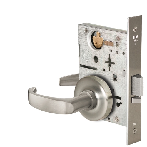 Mortise Lock Satin Nickel Plated Clear Coated