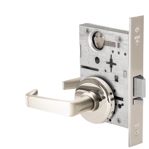 Mortise Lock Bright Nickel Plated Clear Coated