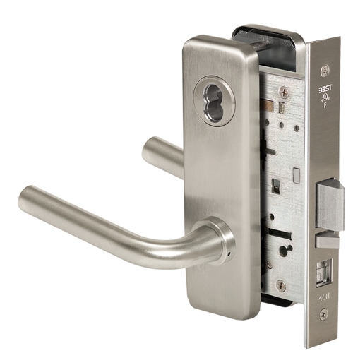 Mortise Lock Satin Nickel Plated Clear Coated