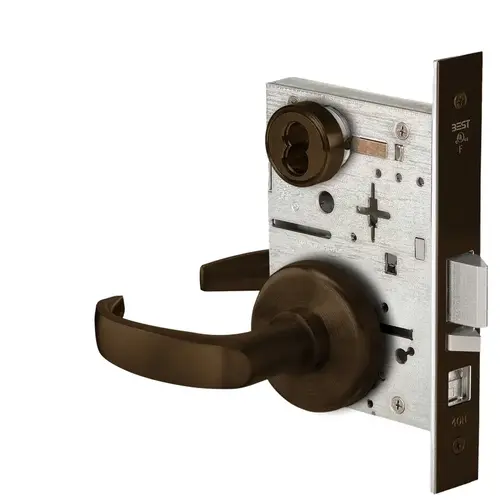 Mortise Lock Dark Oxidized Satin Bronze Oil Rubbed