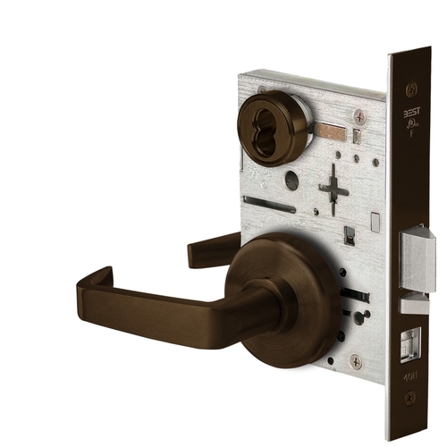 Mortise Lock Dark Bronze Painted