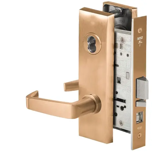 Mortise Lock Satin Bronze Clear Coated