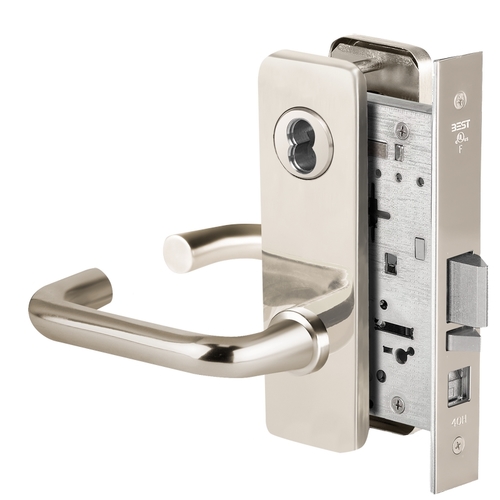 Mortise Lock Bright Nickel Plated Clear Coated