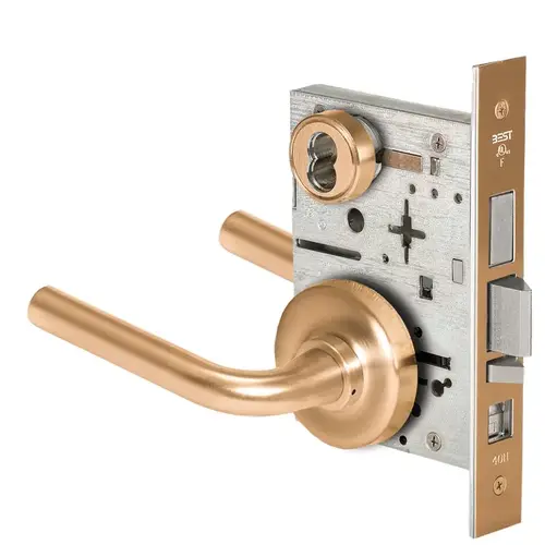 Mortise Lock Satin Bronze Clear Coated