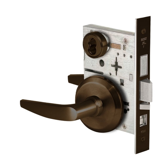 Mortise Lock Dark Oxidized Satin Bronze Oil Rubbed