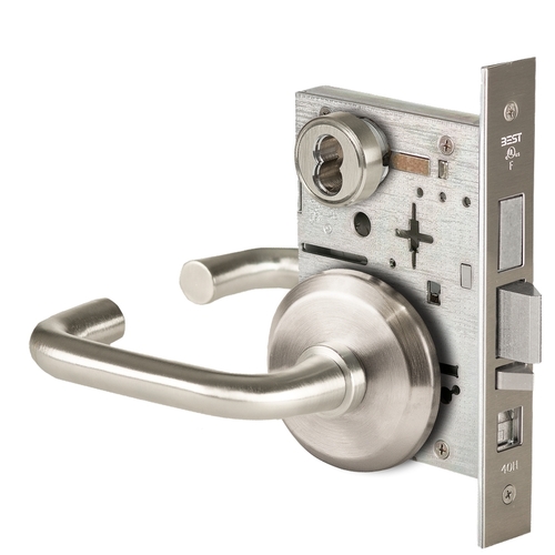 Mortise Lock Satin Nickel Plated Clear Coated