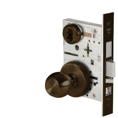 Mortise Lock Satin Bronze Blackened Satin Relieved Clear Coated