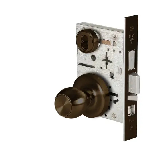 Mortise Lock Satin Bronze Blackened Satin Relieved Clear Coated