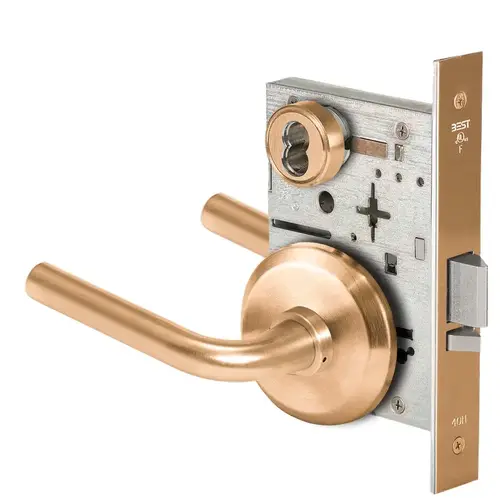 Mortise Lock Satin Bronze Clear Coated