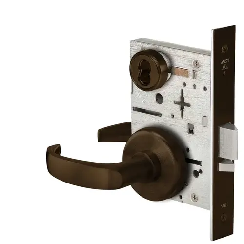 Mortise Lock Dark Oxidized Satin Bronze Oil Rubbed