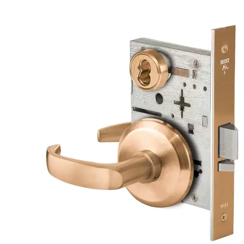 Mortise Lock Satin Bronze Clear Coated