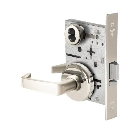 Mortise Lock Bright Nickel Plated Clear Coated