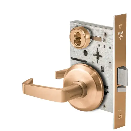 Mortise Lock Satin Bronze Clear Coated