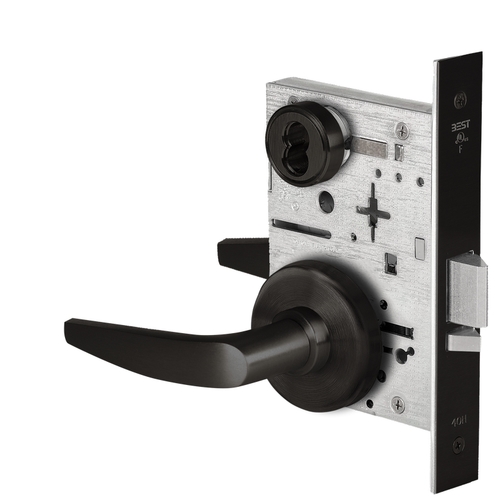 Mortise Lock Flat Black Coated