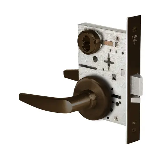 Mortise Lock Satin Bronze Blackened Satin Relieved Clear Coated