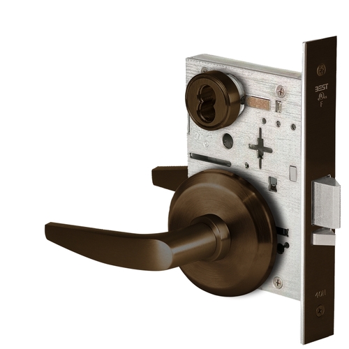 Mortise Lock Satin Bronze Blackened Satin Relieved Clear Coated