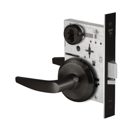 Mortise Lock Flat Black Coated