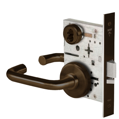 Mortise Lock Dark Oxidized Satin Bronze Oil Rubbed