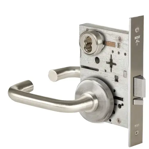 Mortise Lock Satin Nickel Plated Clear Coated