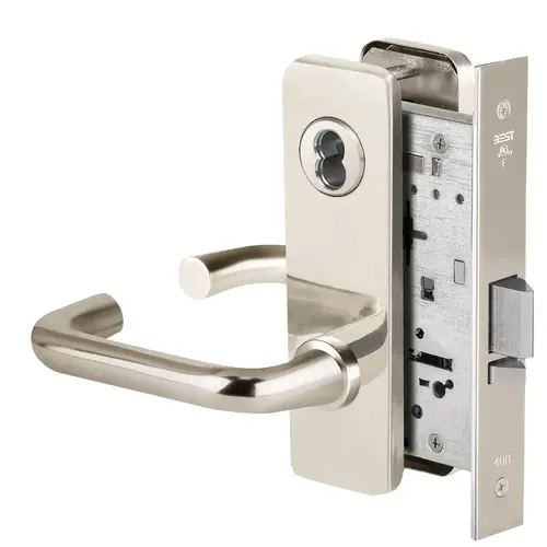 Mortise Lock Bright Nickel Plated Clear Coated