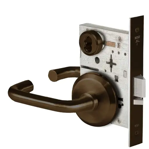 Mortise Lock Satin Bronze Blackened Satin Relieved Clear Coated