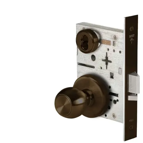 Mortise Lock Satin Bronze Blackened Satin Relieved Clear Coated