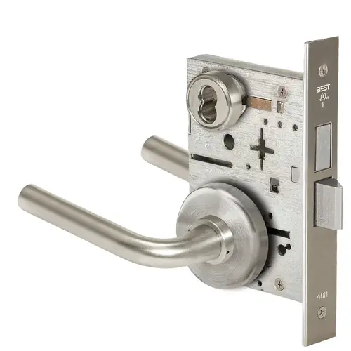 Mortise Lock Satin Nickel Plated Clear Coated