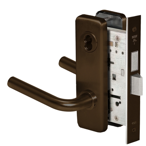 Mortise Lock Satin Bronze Blackened Satin Relieved Clear Coated