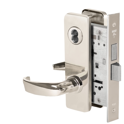 Mortise Lock Bright Nickel Plated Clear Coated