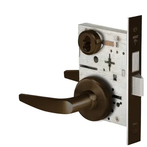 Mortise Lock Dark Bronze Painted