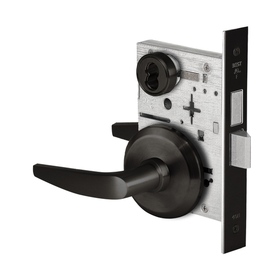 Mortise Lock Flat Black Coated