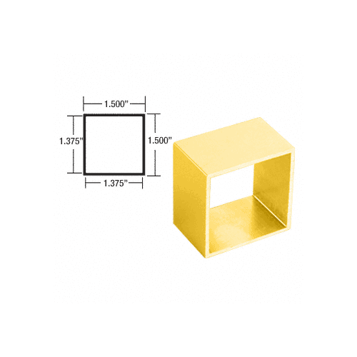 Brite Gold 11'-10" 1-1/2" Square Tube Extrusion