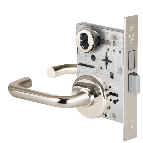 Mortise Lock Bright Nickel Plated Clear Coated