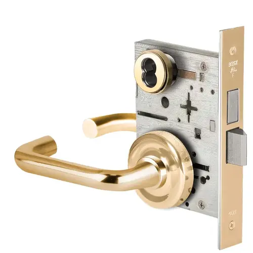 Mortise Lock Bright Brass