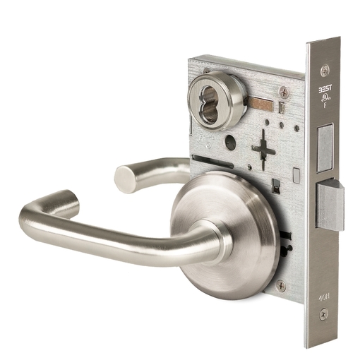 Mortise Lock Satin Nickel Plated Clear Coated