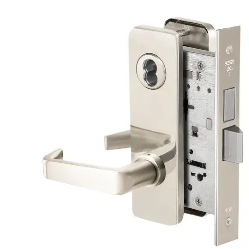 Mortise Lock Bright Nickel Plated Clear Coated