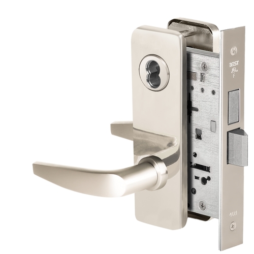 Mortise Lock Bright Nickel Plated Clear Coated