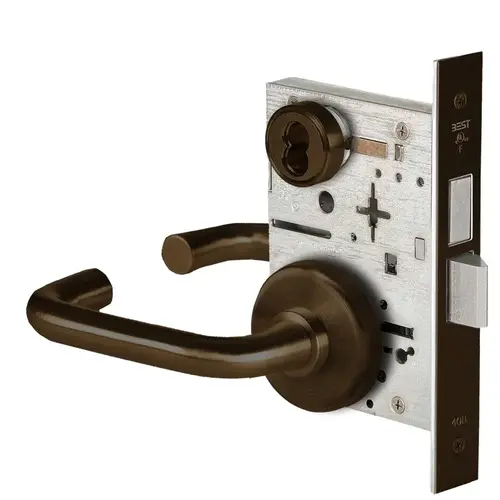 Mortise Lock Dark Oxidized Satin Bronze Oil Rubbed