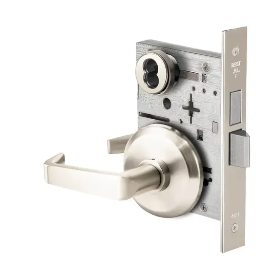 Mortise Lock Bright Nickel Plated Clear Coated