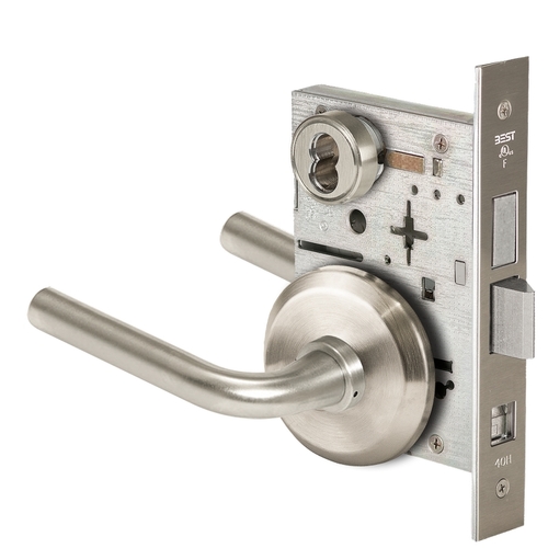 Mortise Lock Satin Nickel Plated Clear Coated