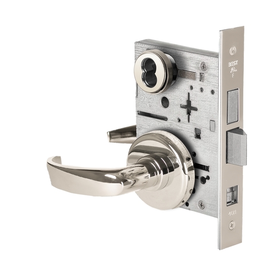 Mortise Lock Bright Nickel Plated Clear Coated