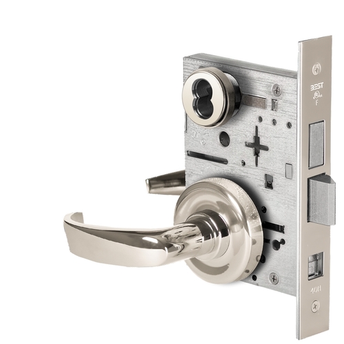 Mortise Lock Bright Nickel Plated Clear Coated