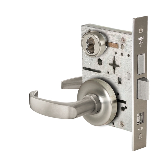 Mortise Lock Satin Nickel Plated Clear Coated