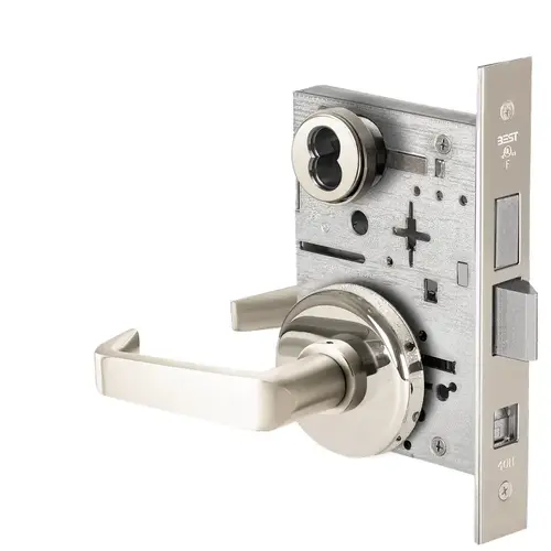 Mortise Lock Bright Nickel Plated Clear Coated