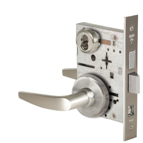 Mortise Lock Satin Nickel Plated Clear Coated